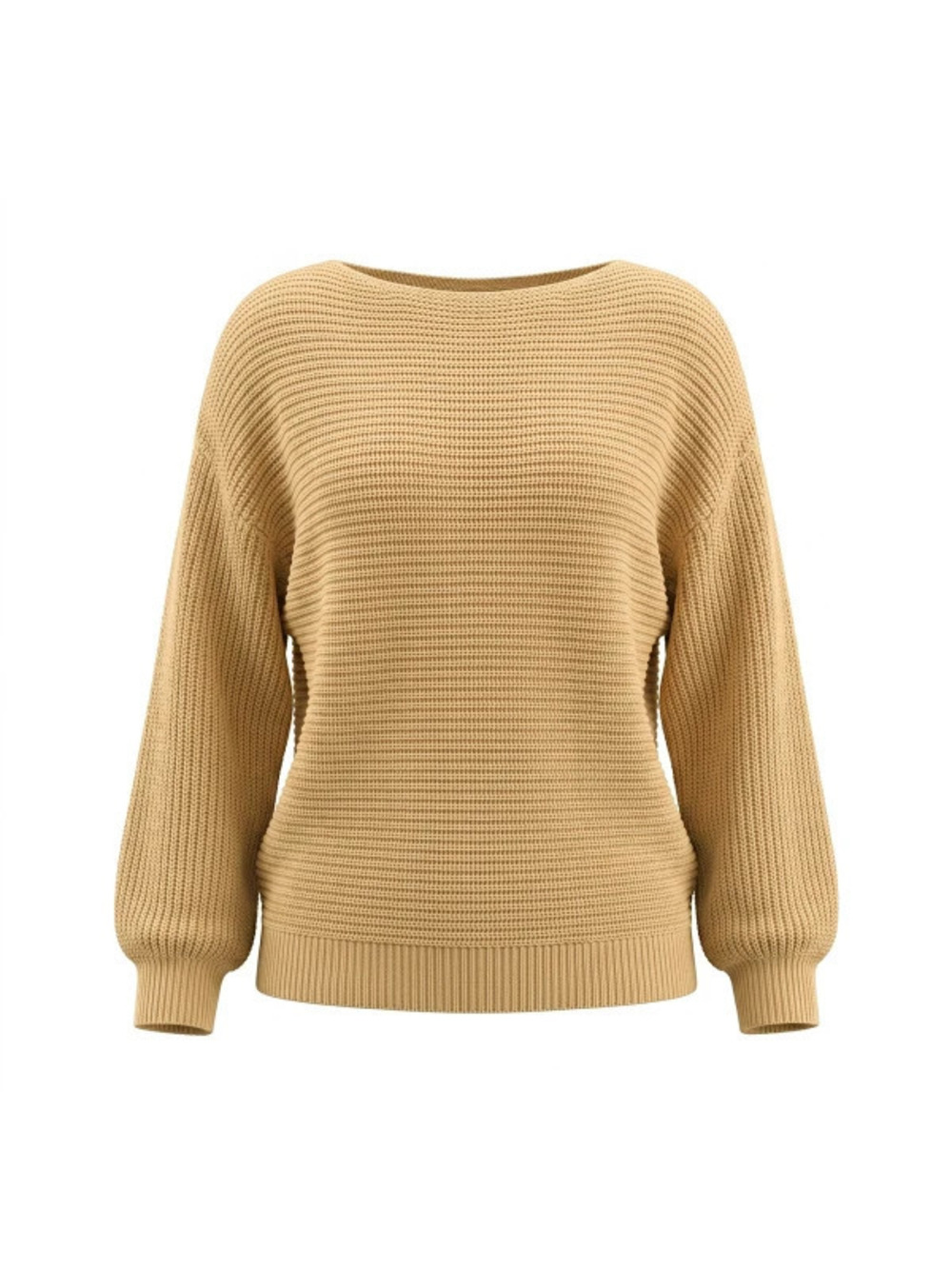ZARA Ladies Solid Boat Neck Casual Long Sleeve Knit Pullover